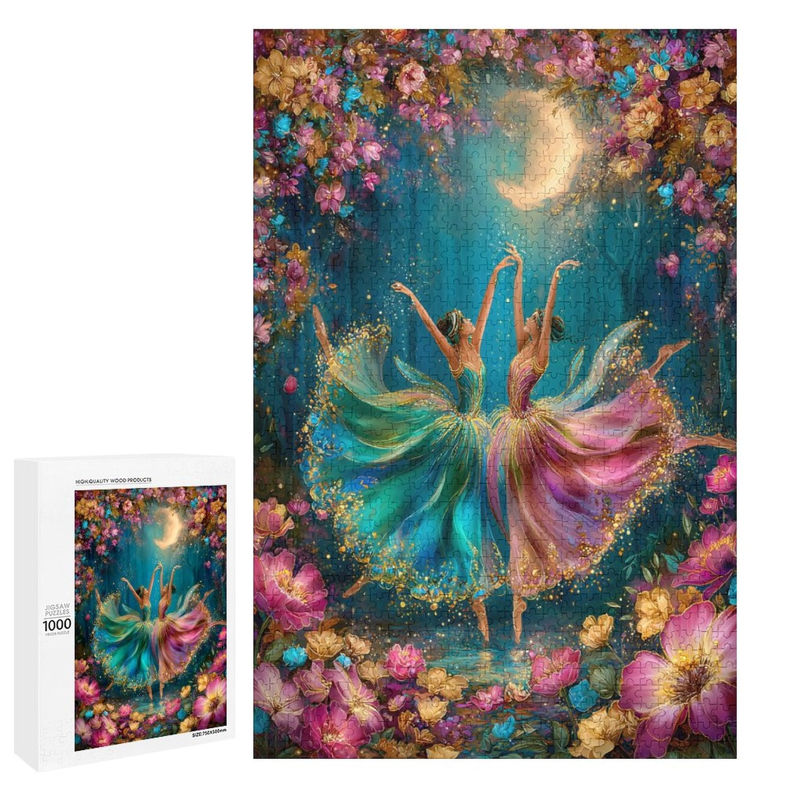 Mystical Midnight Dancing Ladies Wooden Puzzle