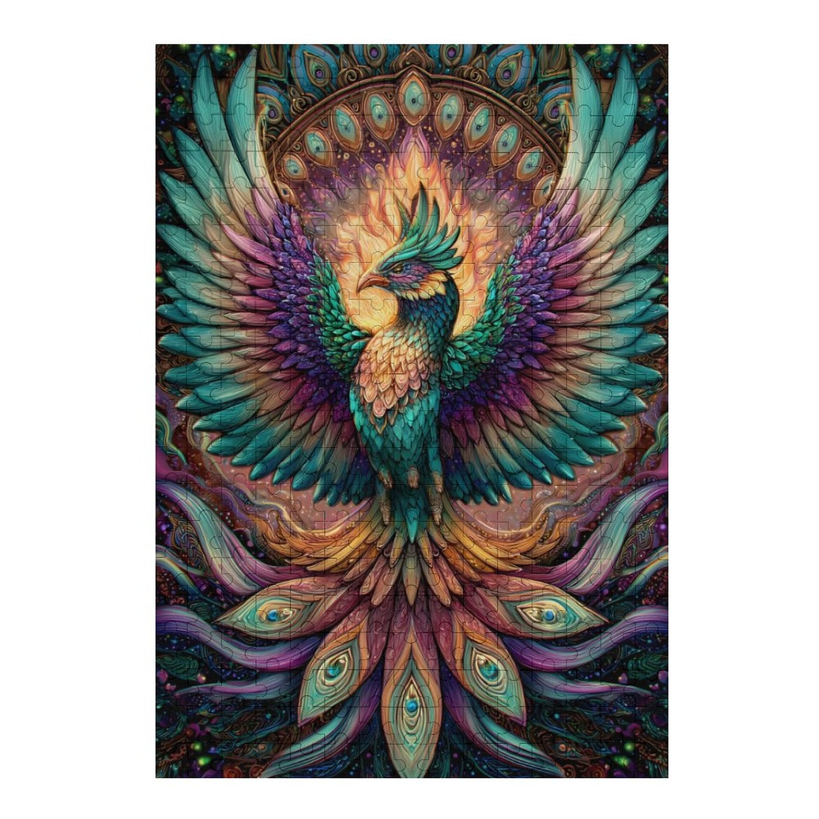 Mosaic Phoenix Wooden Puzzle