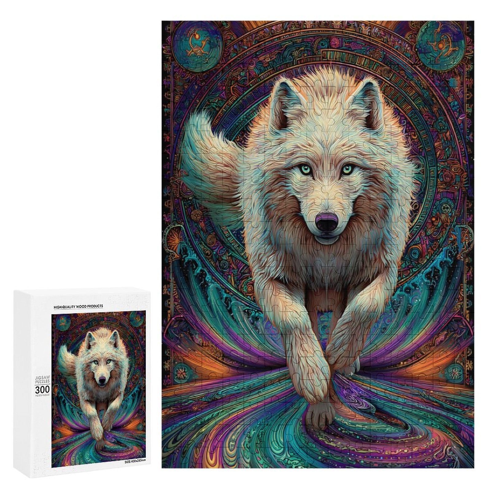 White Wolf Wooden Puzzle