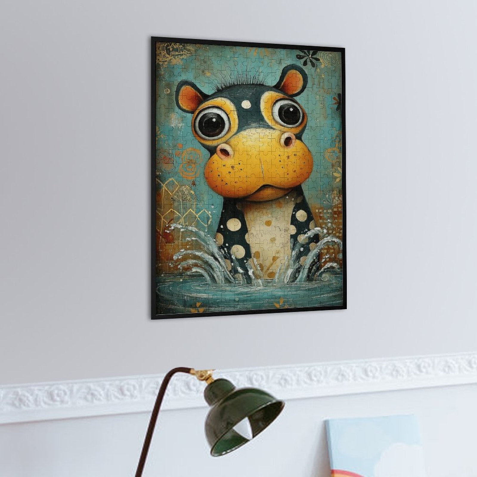 Splashing Hippo Wooden Puzzle