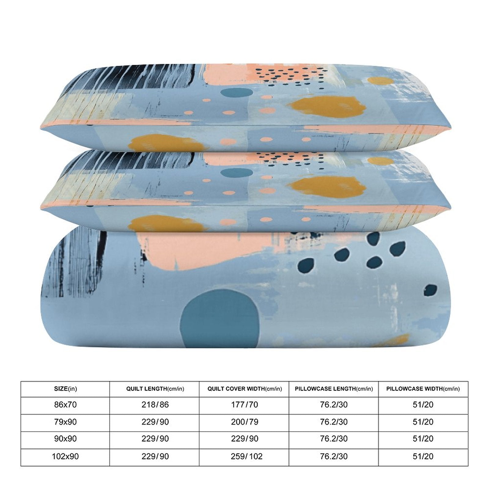 Queen 3-Piece Bedding Set-90"x90"/ 229x229cm