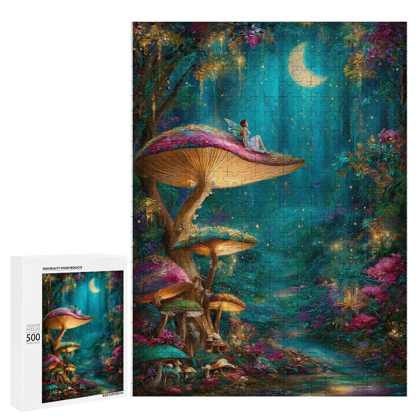 Mystical Forest Fairy Wooden Puzzle