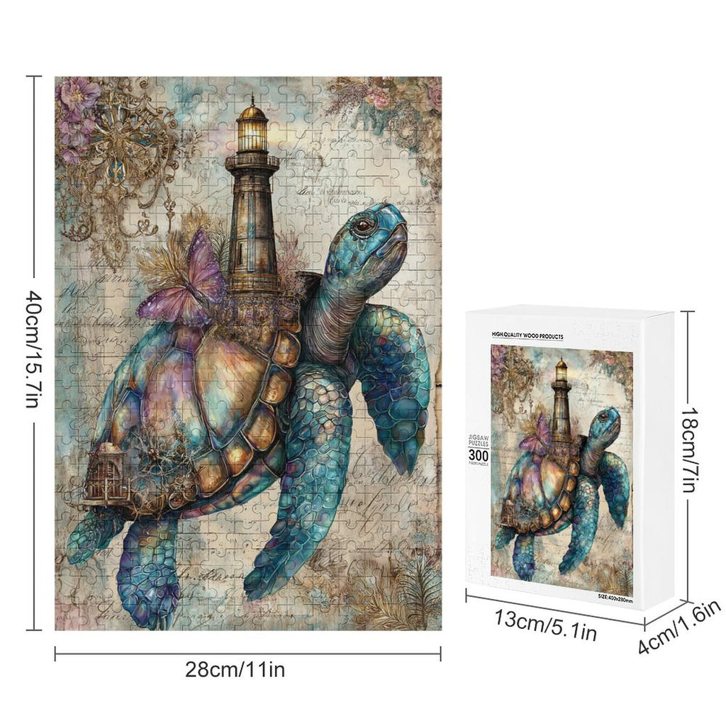 Lighthouse Turtle Wooden Puzzle