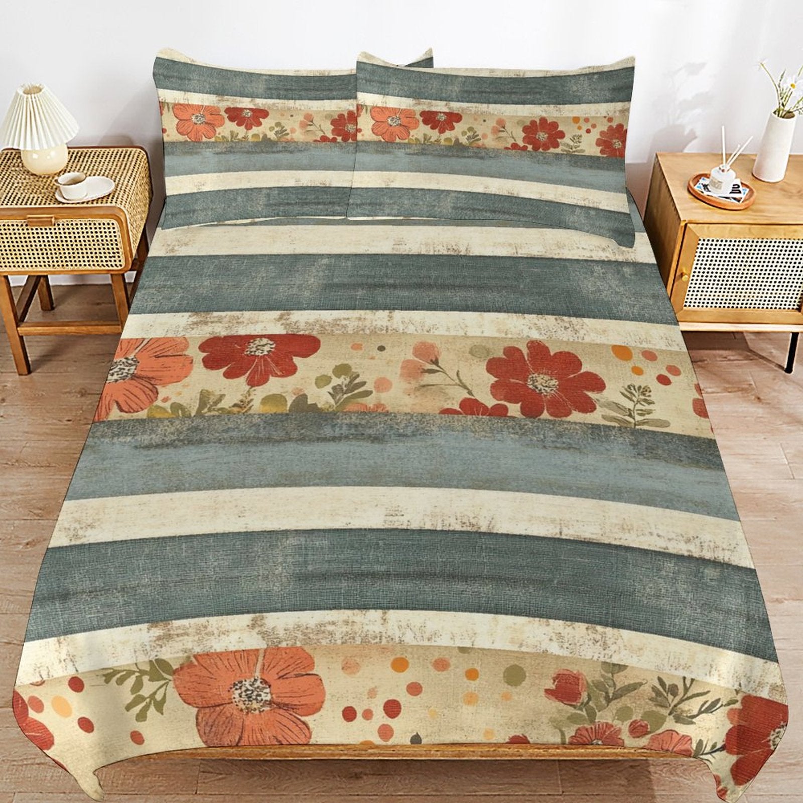 Queen 3-Piece Bedding Set-90"x90"/ 229x229cm