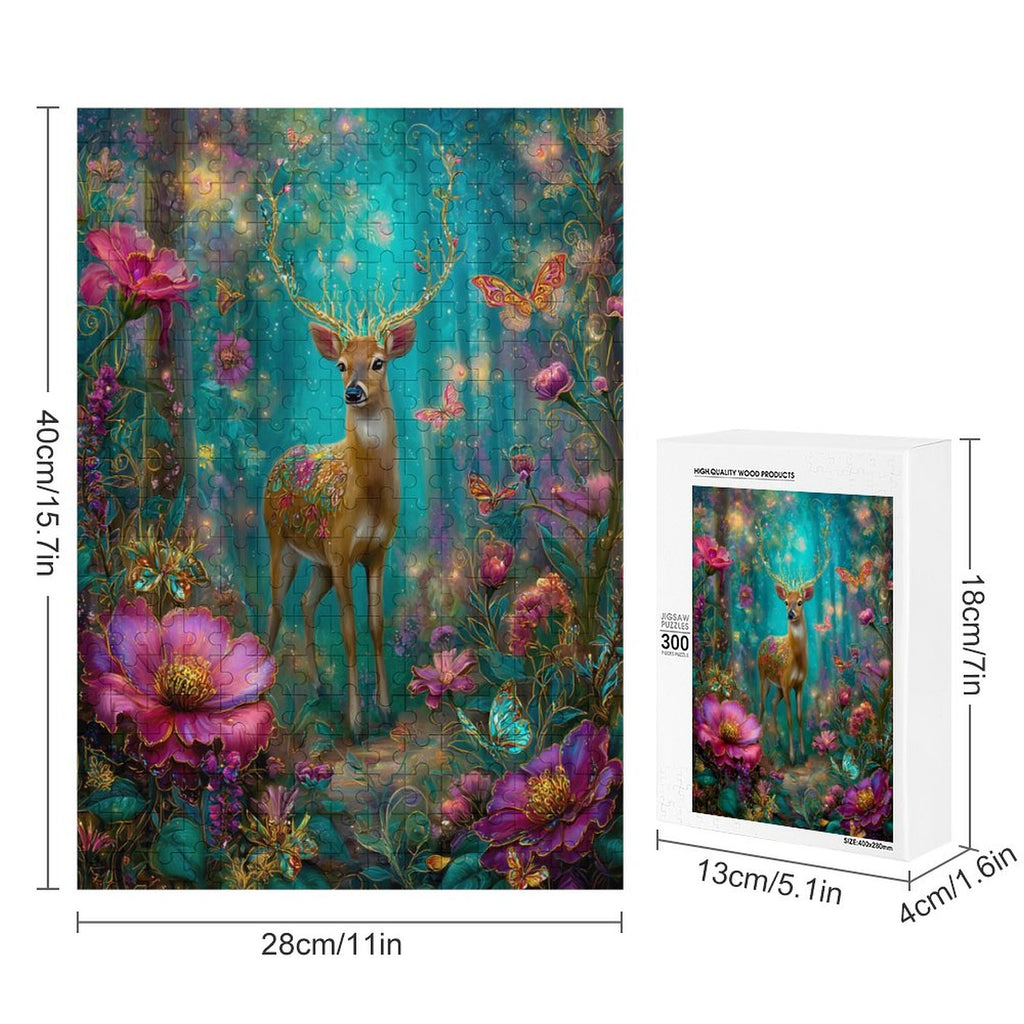 Iridescent deer Wooden Puzzle