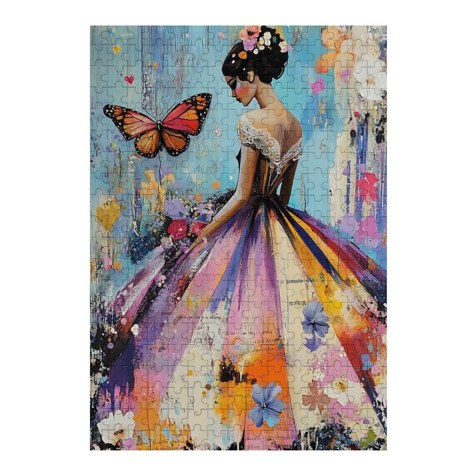 Colorful Butterfly Debutante Wooden Puzzle