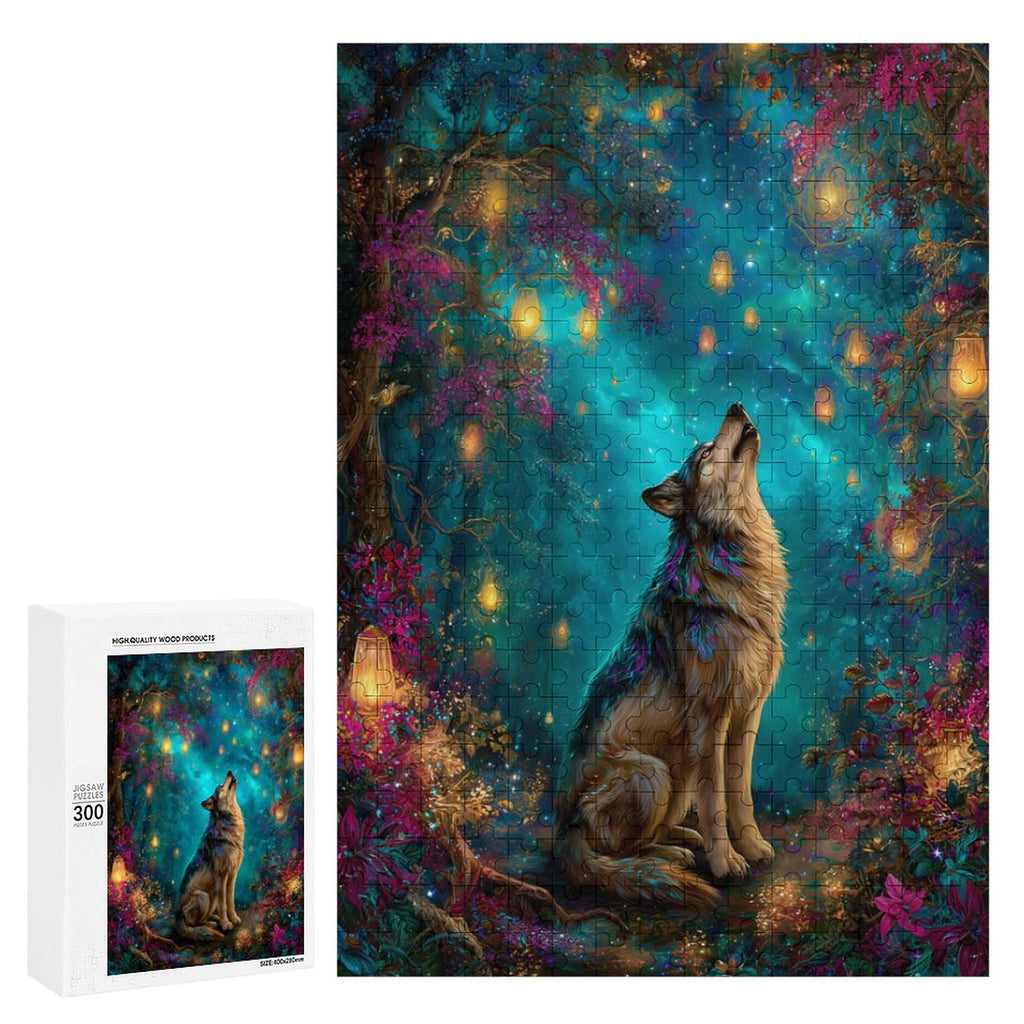 Iridescent Wolf Wooden Puzzle