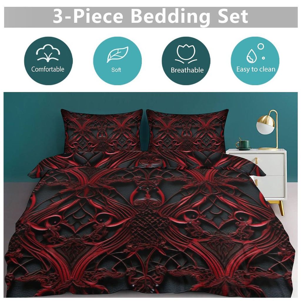 Queen 3-Piece Bedding Set-90"x90"/ 229x229cm