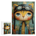 Cat Pilot Wooden Puzzle