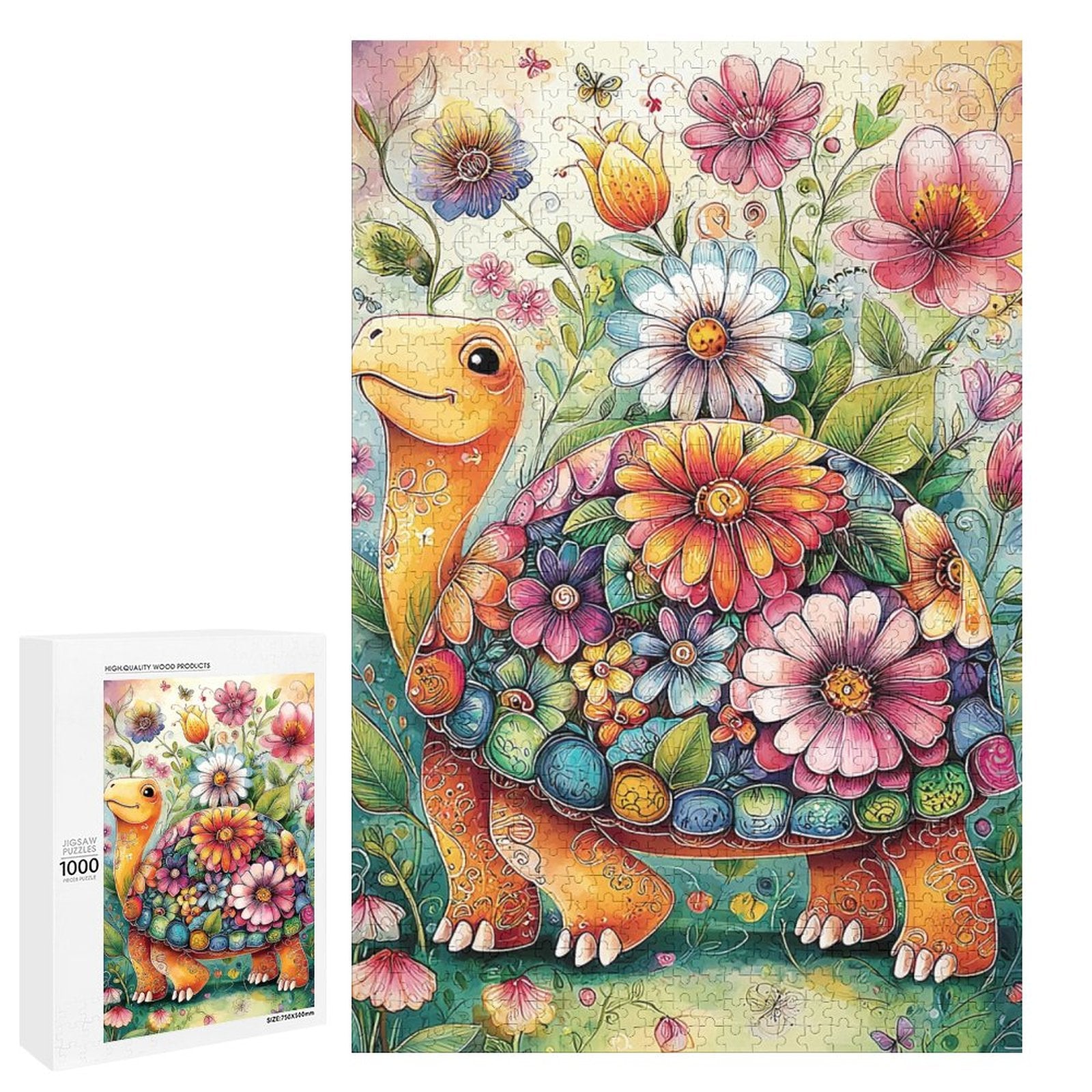 Colorful Turtle Wooden Puzzle