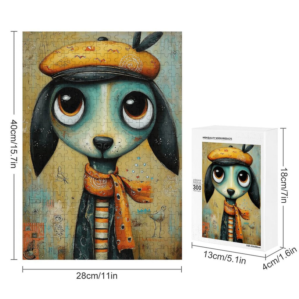Boho Puppy Wooden Puzzle