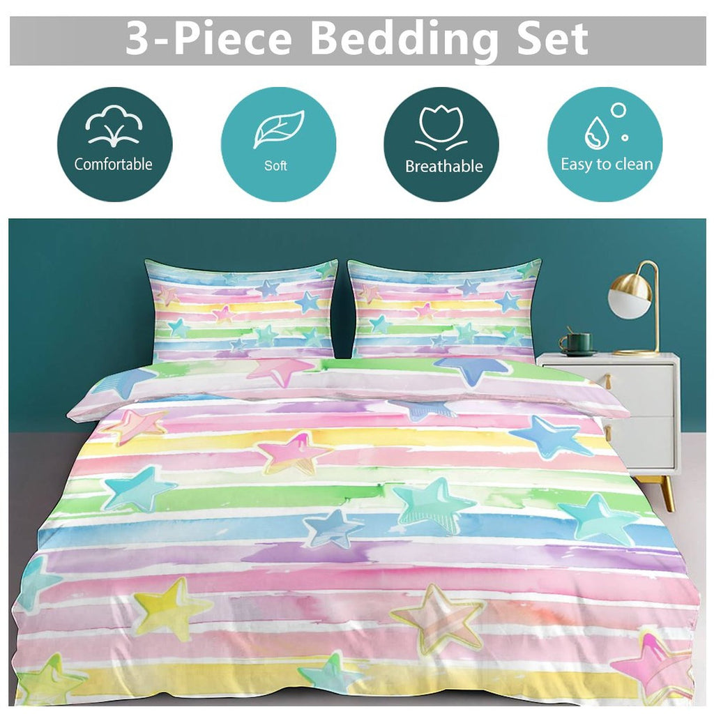 Queen 3-Piece Bedding Set-90"x90"/ 229x229cm