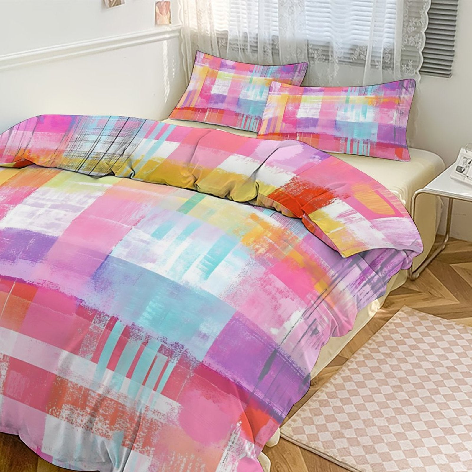 Queen 3-Piece Bedding Set-90"x90"/ 229x229cm