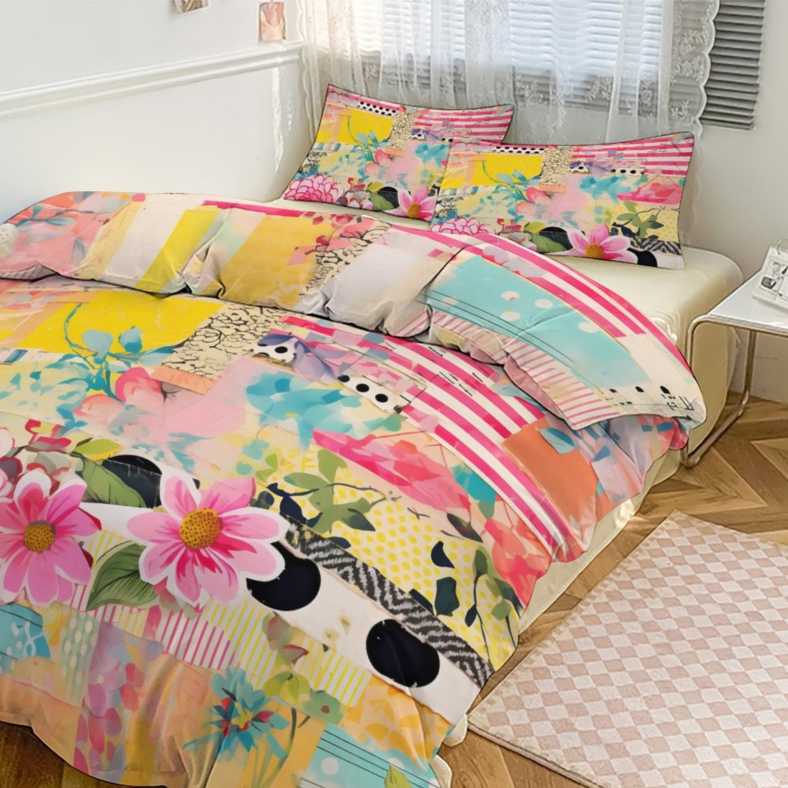 Queen 3-Piece Bedding Set-90"x90"/ 229x229cm