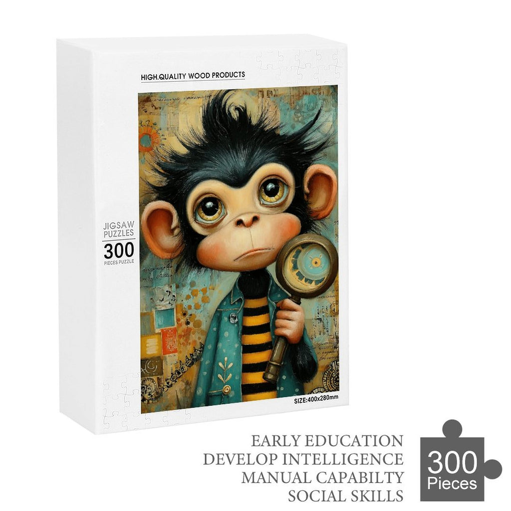 Inspector baby monkey Wooden Puzzle