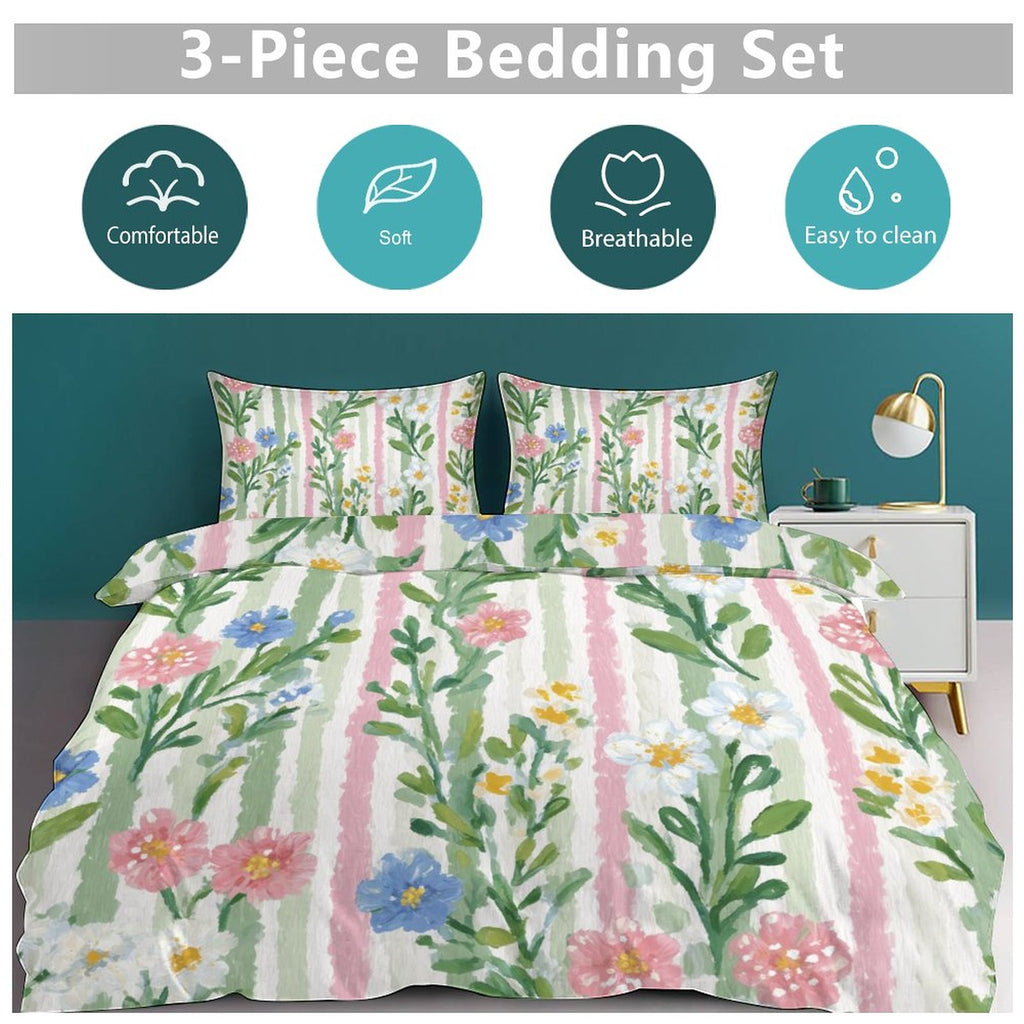 Queen 3-Piece Bedding Set-90"x90"/ 229x229cm