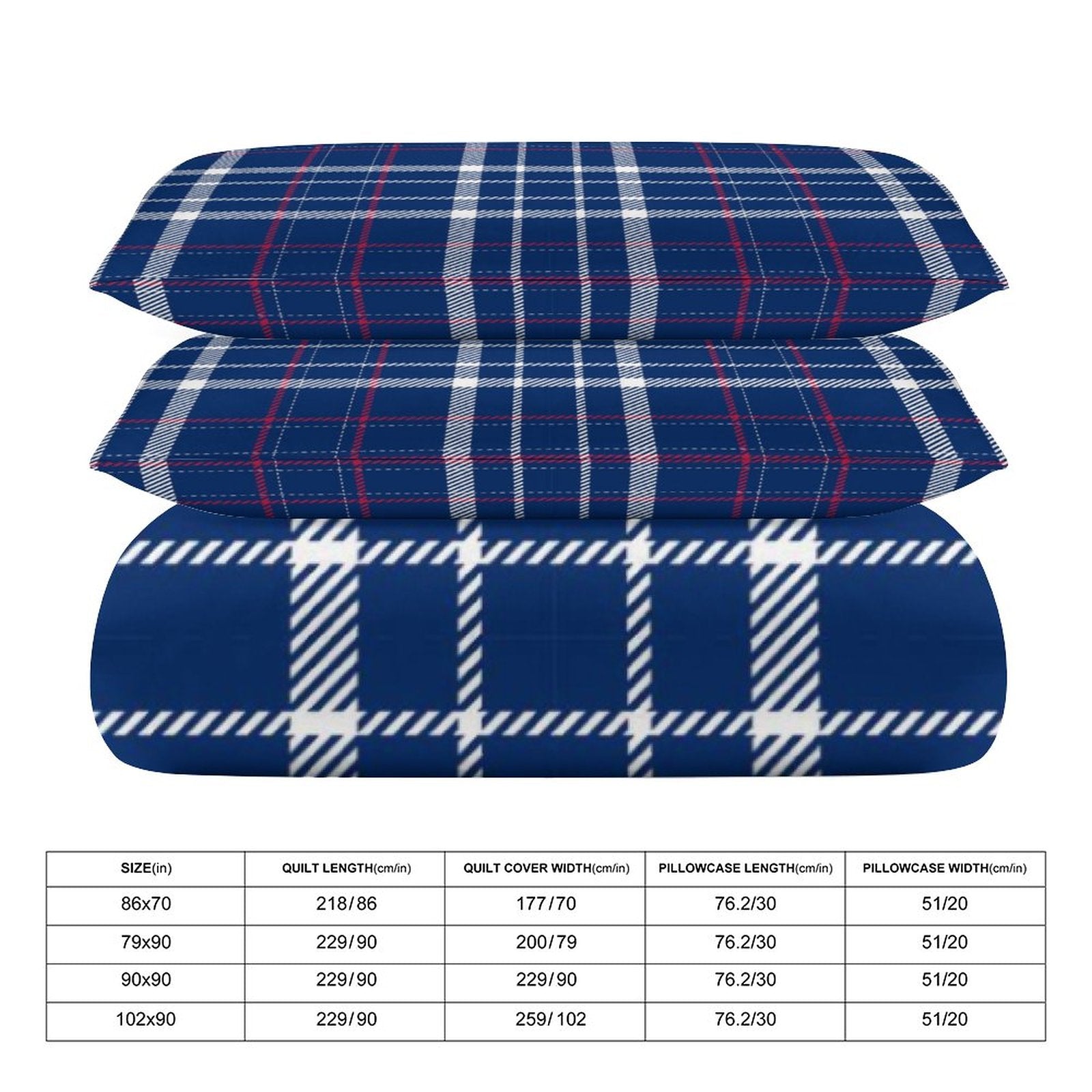 King 3-Piece Bedding Set-102"x90"/ 259x229cm
