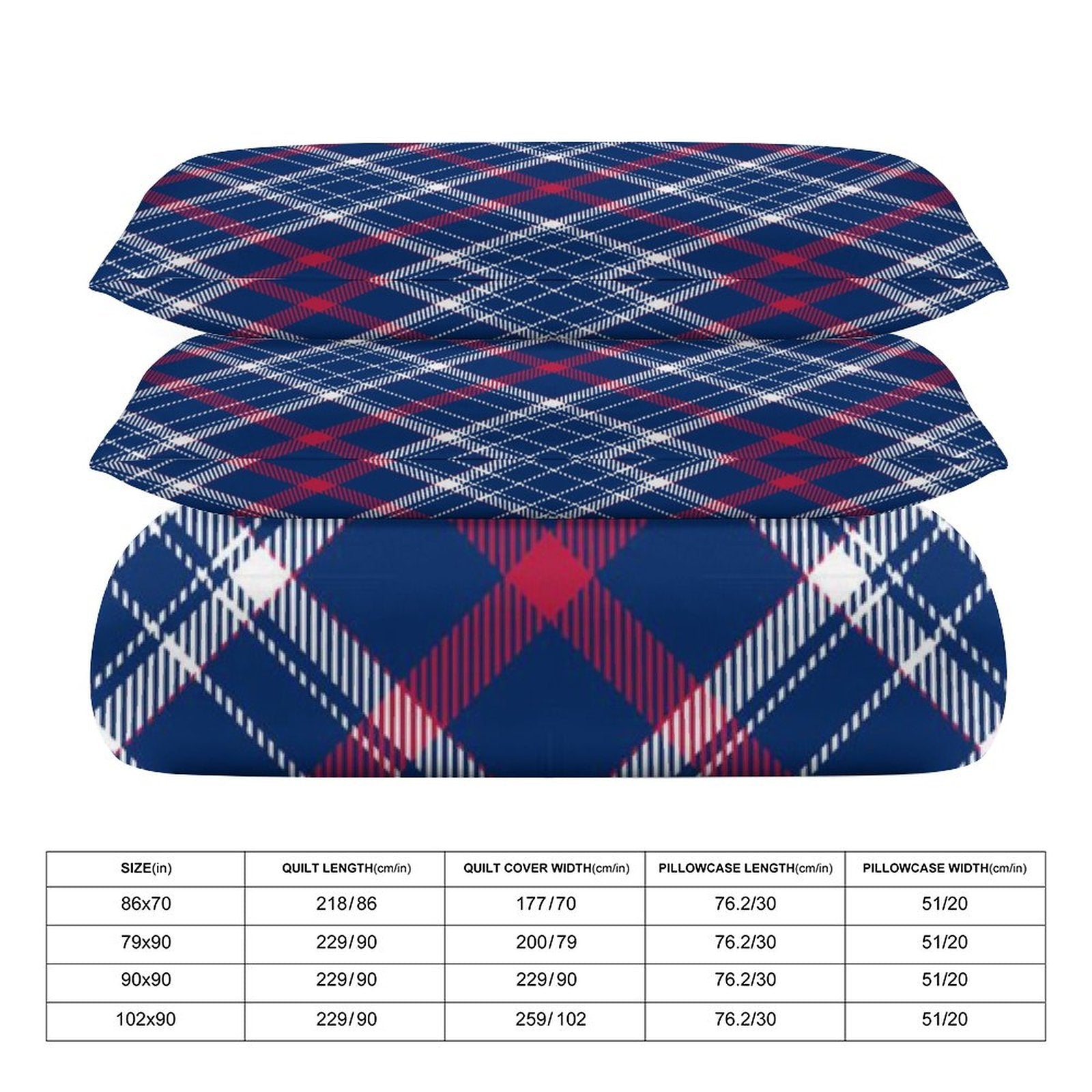 Queen 3-Piece Bedding Set-90"x90"/ 229x229cm