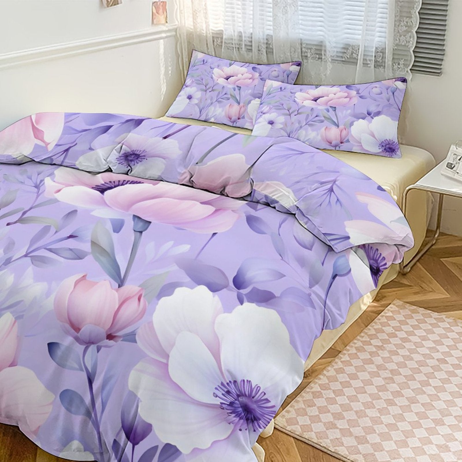 Queen 3-Piece Bedding Set-90"x90"/ 229x229cm