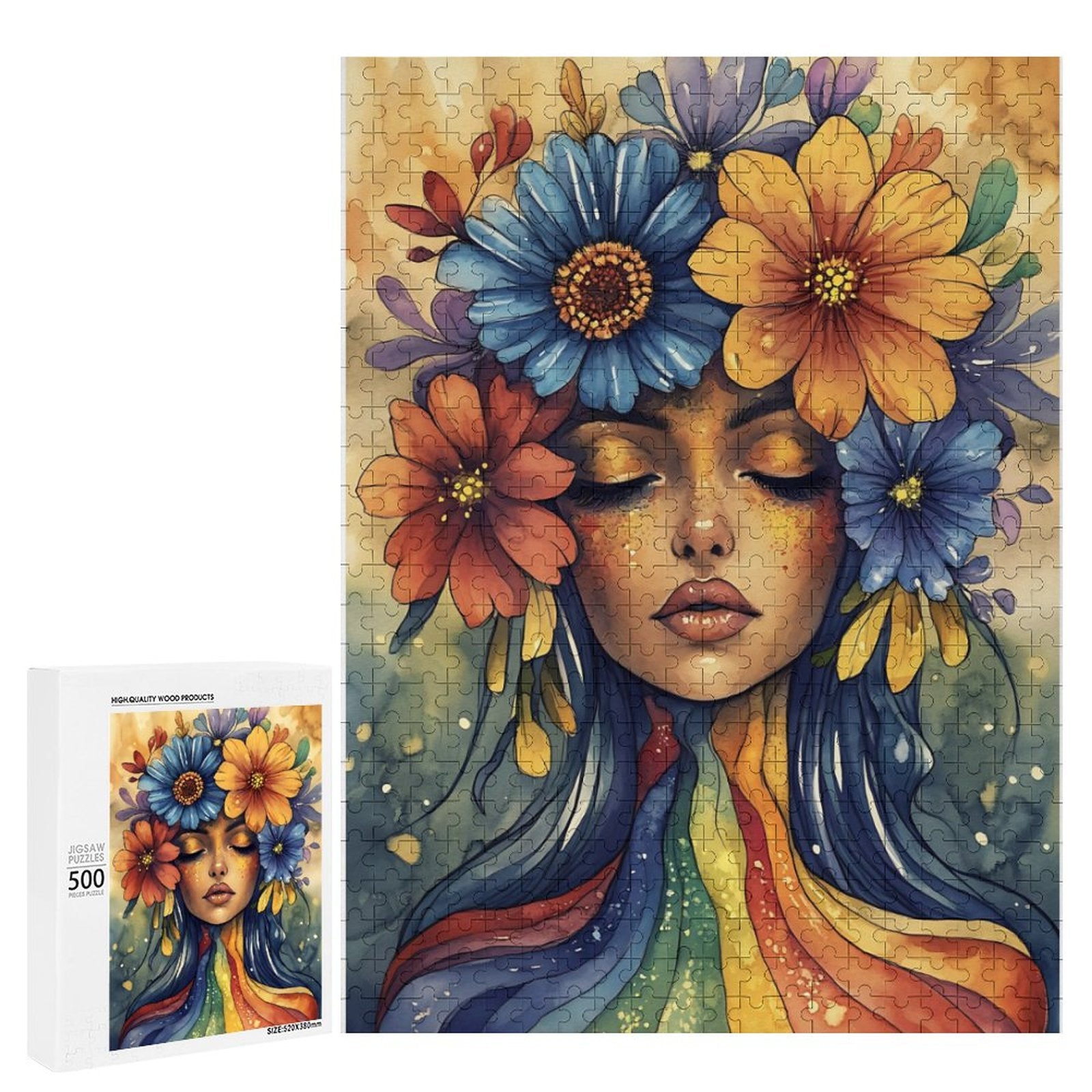 Bloom where you're planted Wooden Puzzle