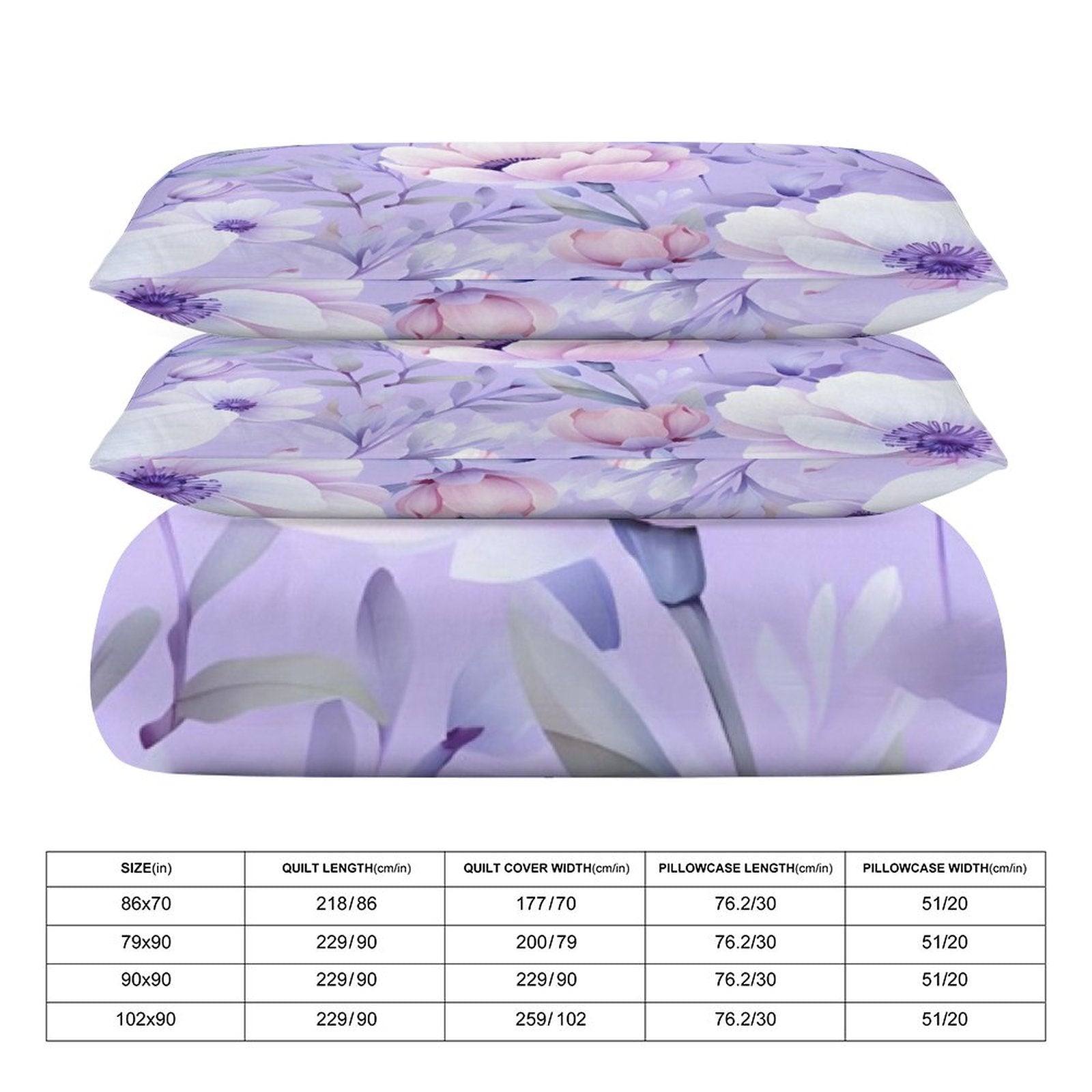 Queen 3-Piece Bedding Set-90"x90"/ 229x229cm