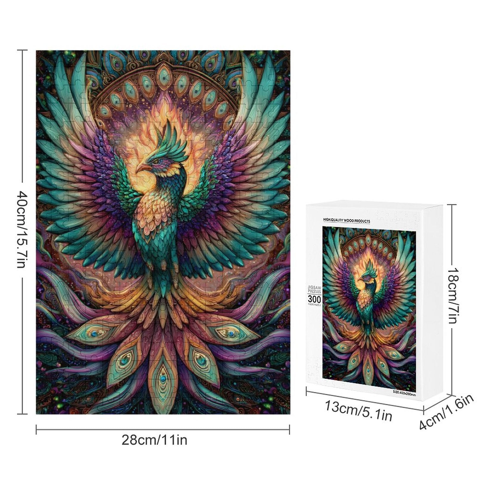 Mosaic Phoenix Wooden Puzzle