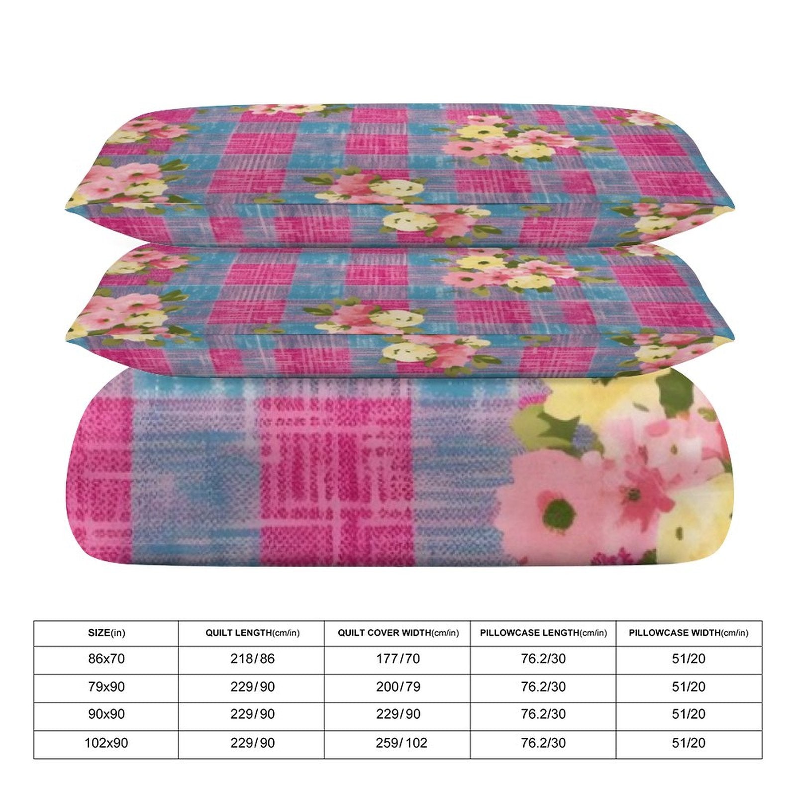 Queen 3-Piece Bedding Set-90"x90"/ 229x229cm