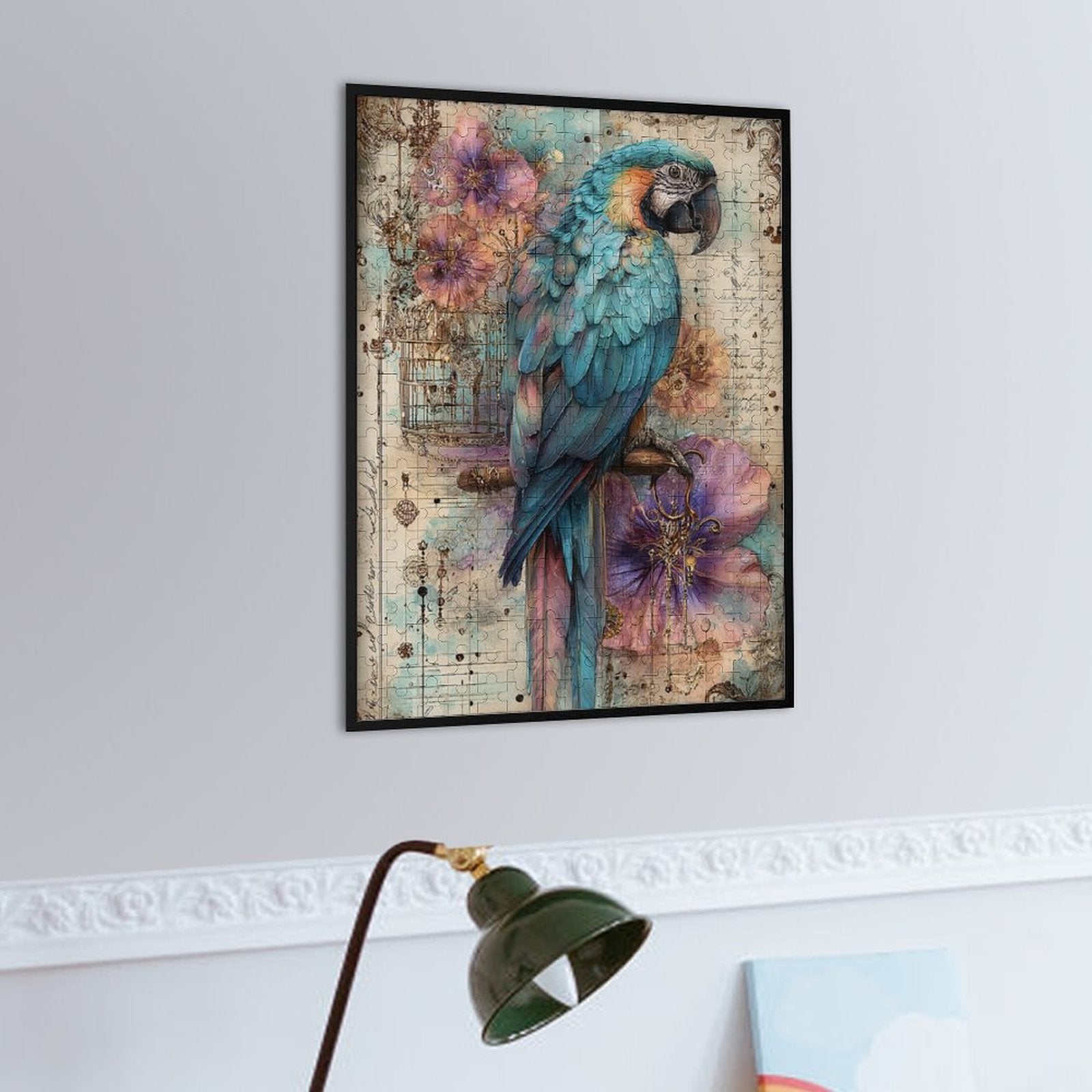 Parrot and Hibiscus Wooden Puzzle