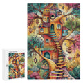Colorful Treehouse and lantern Wooden Puzzle