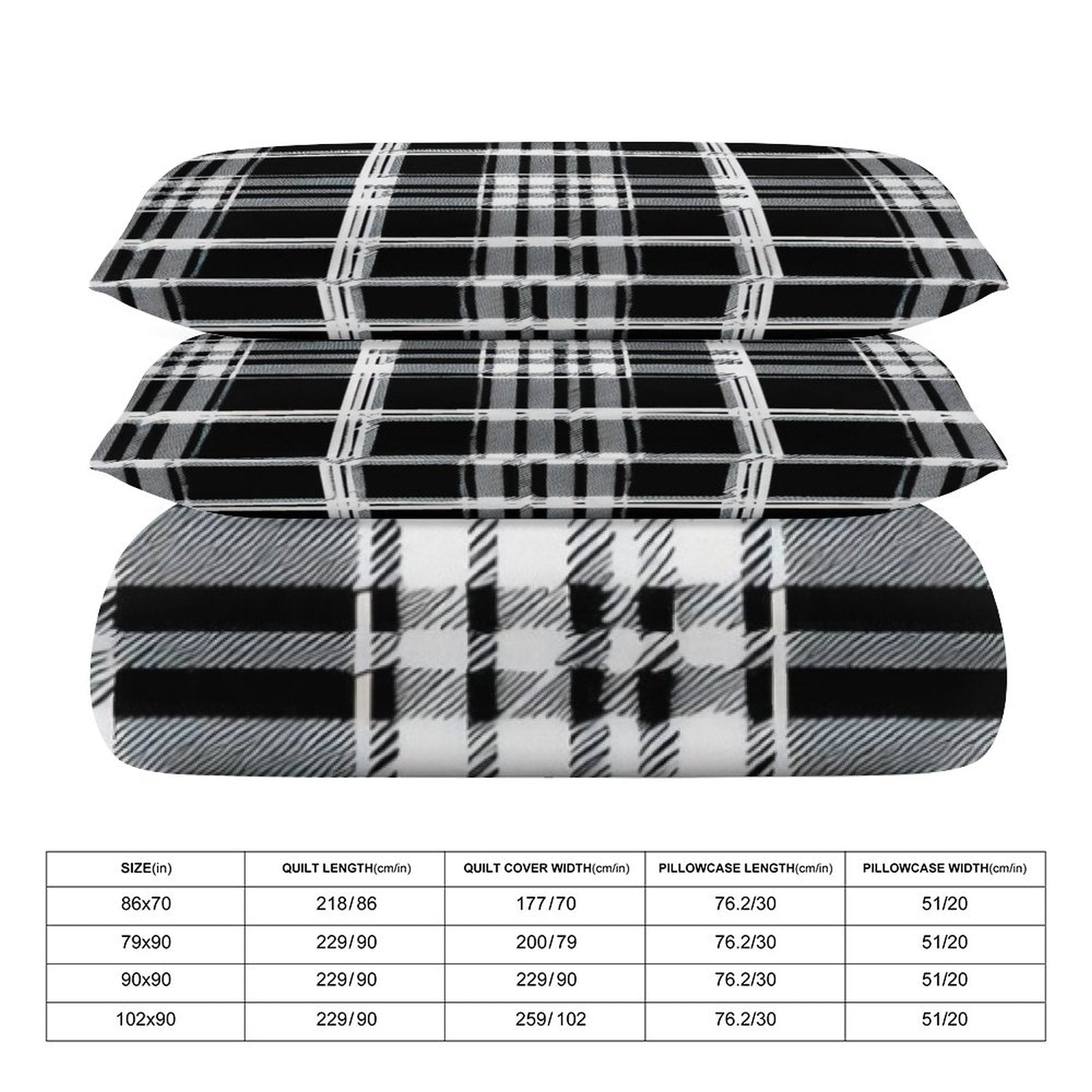 King 3-Piece Bedding Set-102"x90"/ 259x229cm