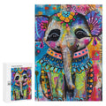 Colorful Elephant Wooden Puzzle