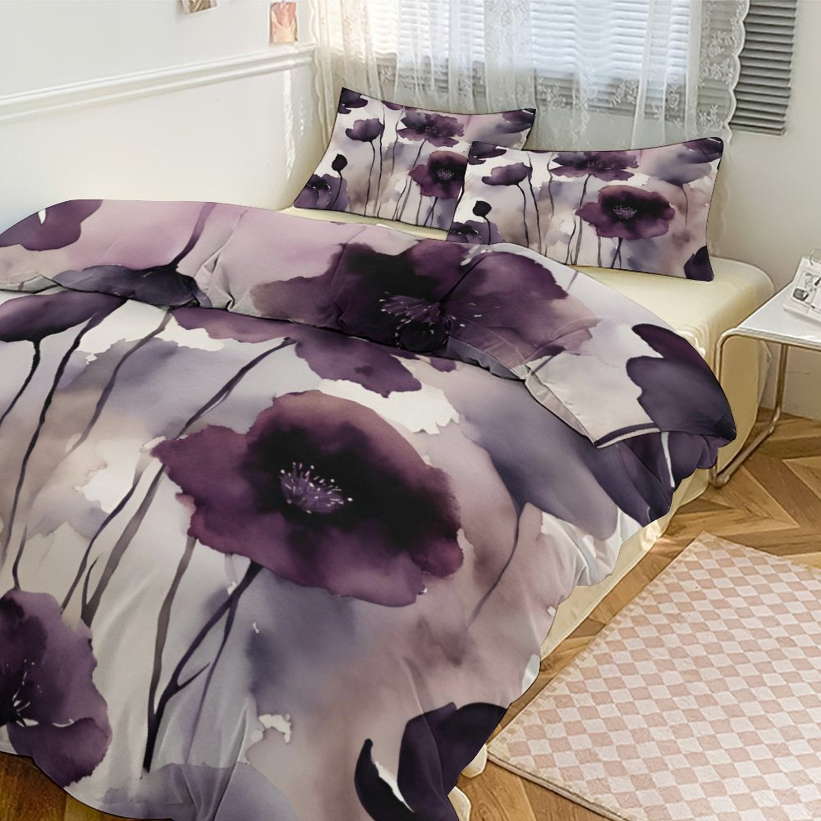 Queen 3-Piece Bedding Set-90"x90"/ 229x229cm