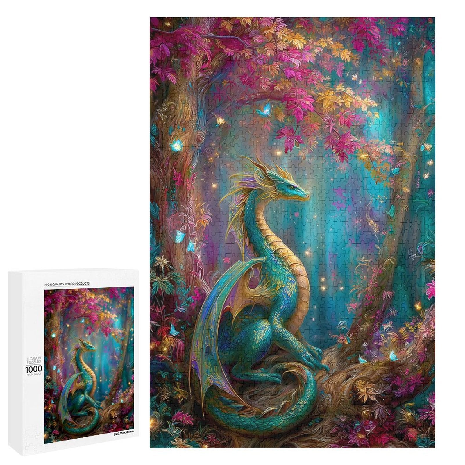 Mystical Dragon Wooden Puzzle