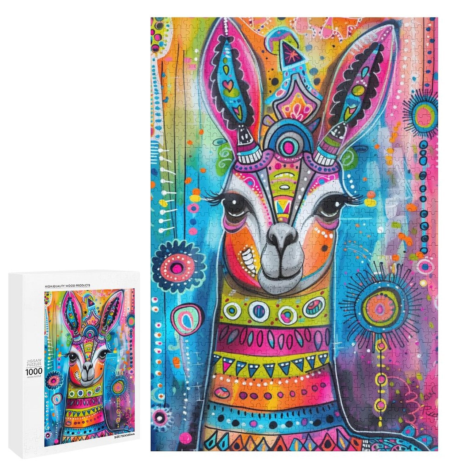 Colorful Camel Wooden Puzzle