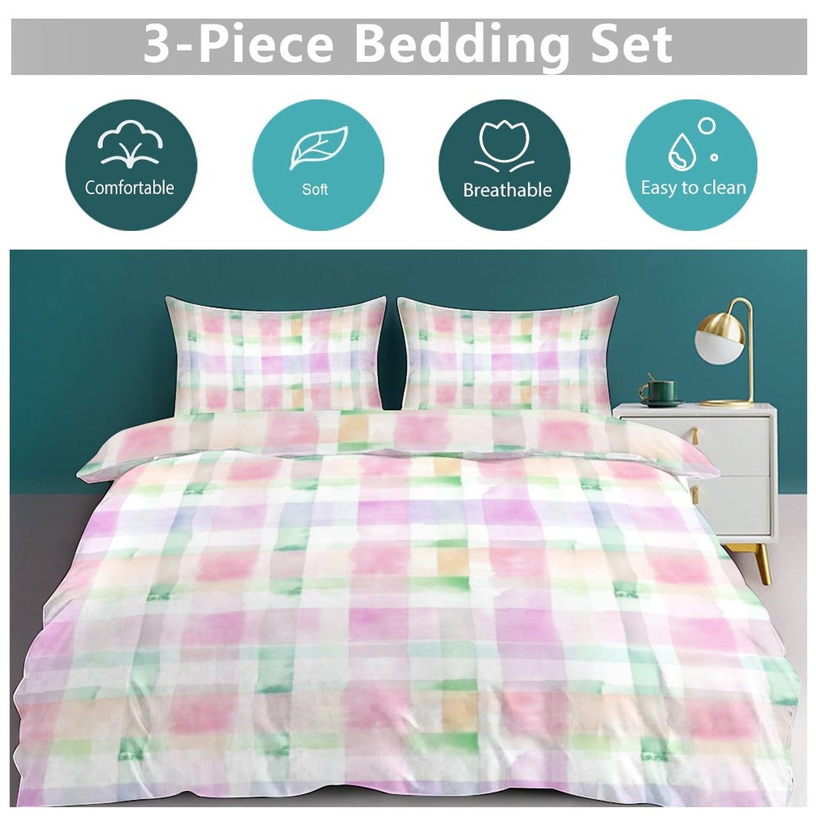 Full 3-Piece Bedding Set-86"×70"/ 218×177cm