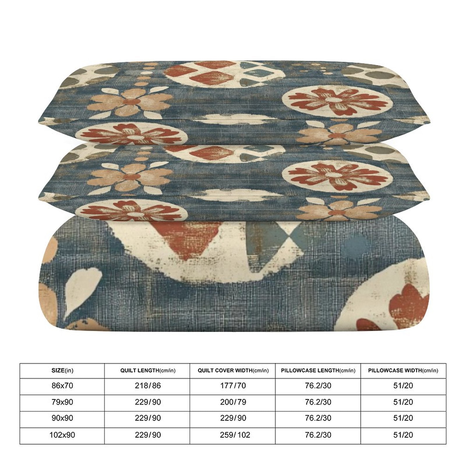 Full 3-Piece Bedding Set-86"×70"/ 218×177cm