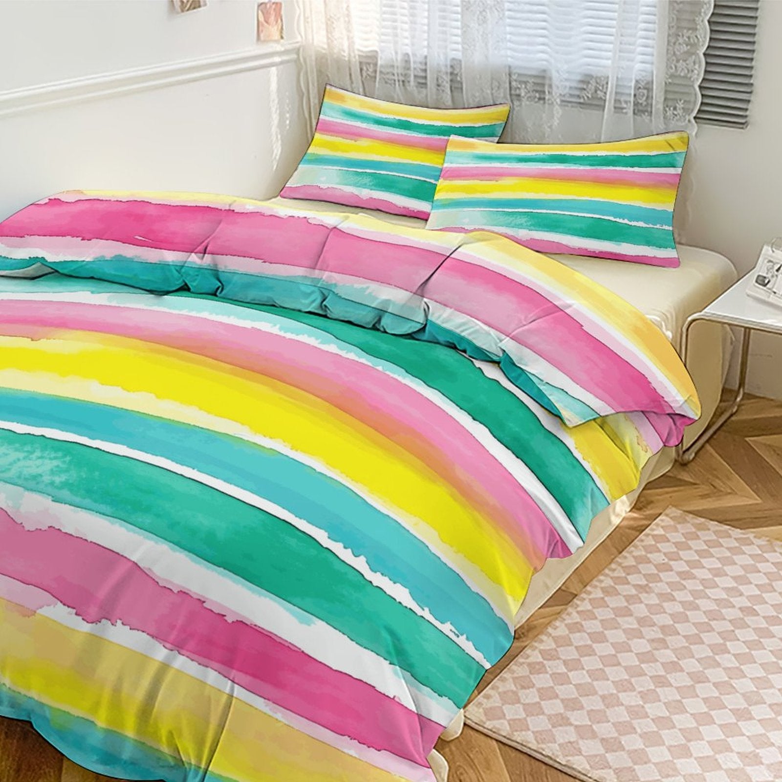 Queen 3-Piece Bedding Set-90"x90"/ 229x229cm