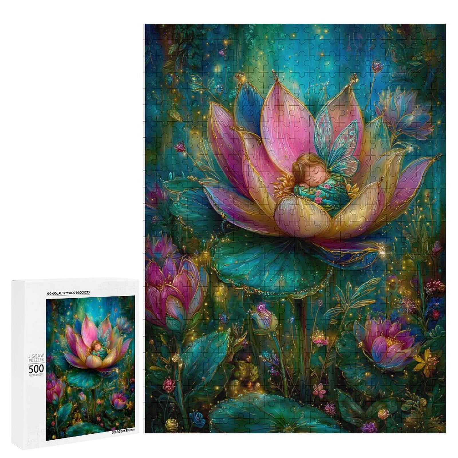Mystical Lotus Fairy Wooden Puzzle