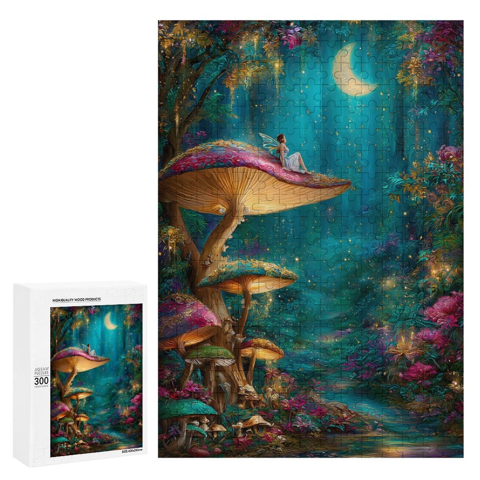 Mystical Forest Fairy Wooden Puzzle