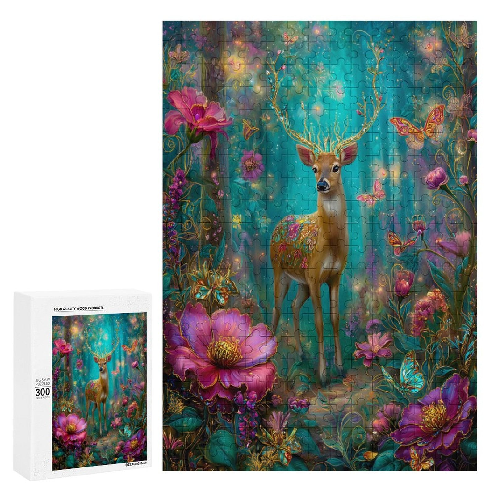 Iridescent deer Wooden Puzzle