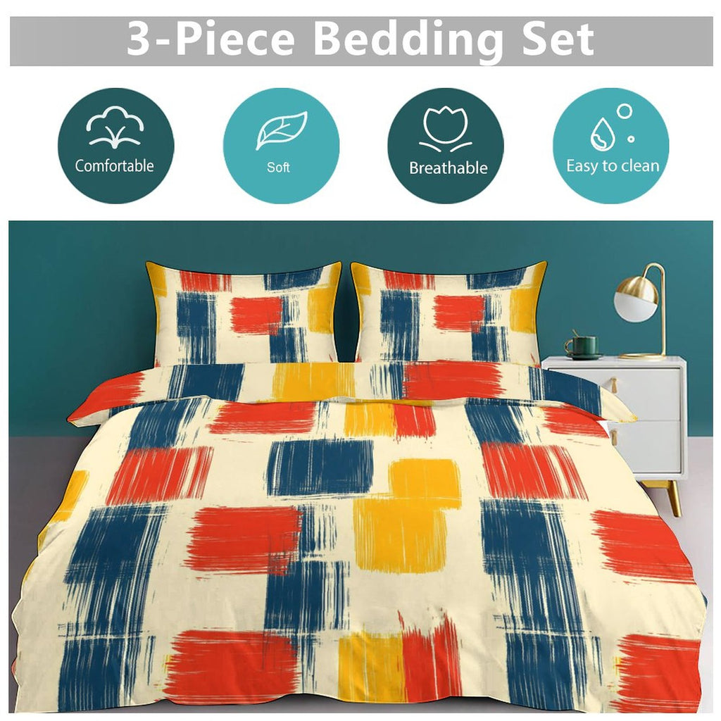Queen 3-Piece Bedding Set-90"x90"/ 229x229cm