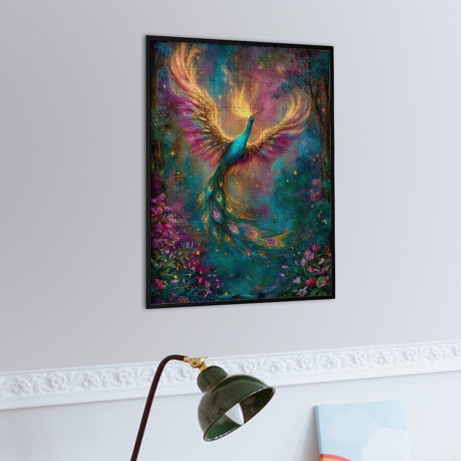 Iridescent peacock Wooden Puzzle
