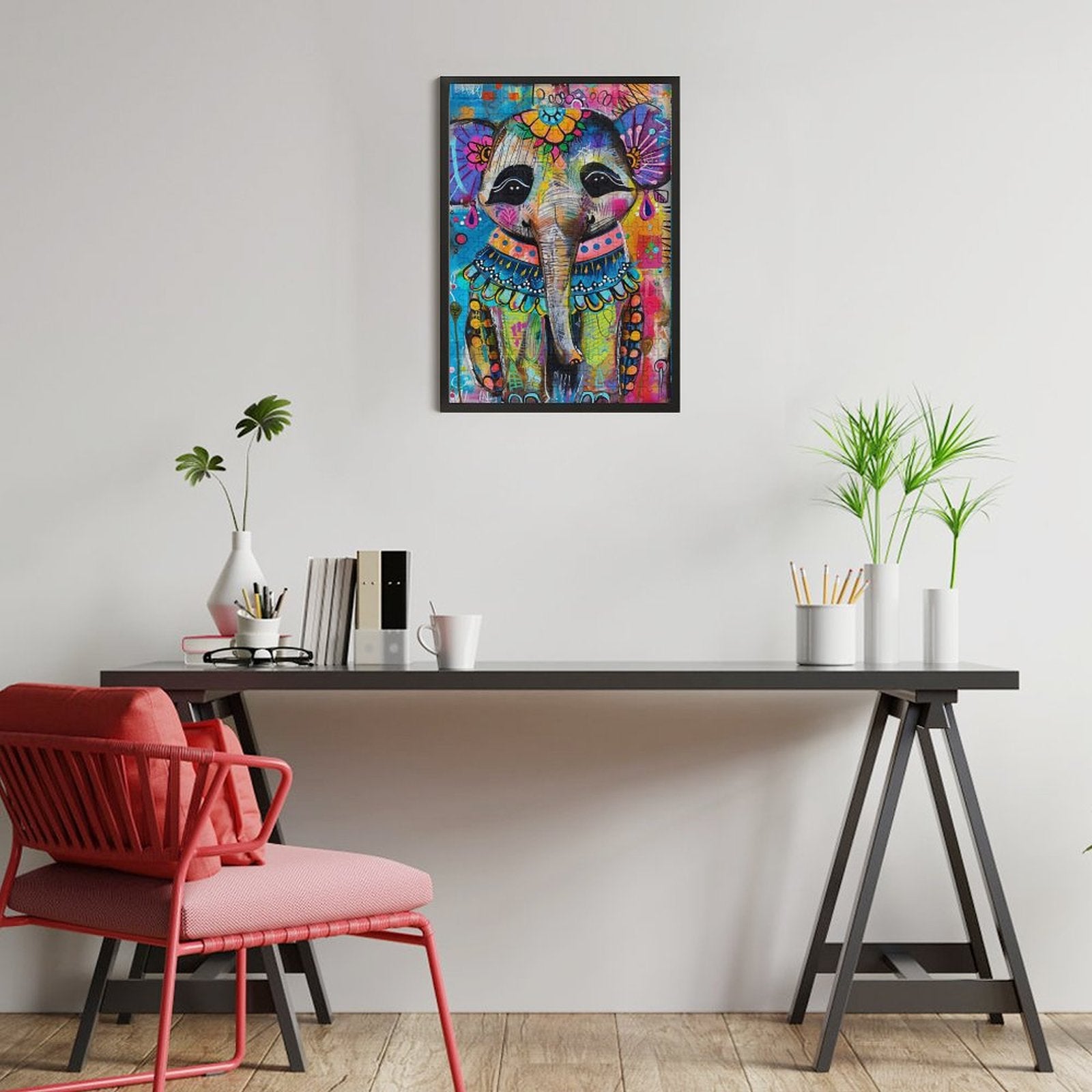 Colorful Elephant Wooden Puzzle