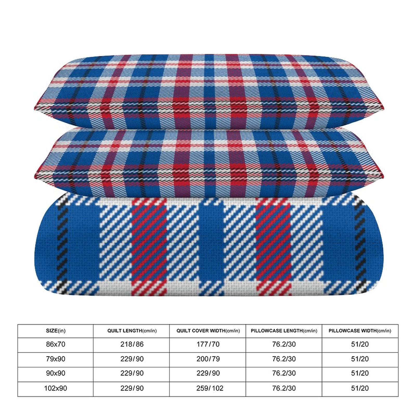 King 3-Piece Bedding Set-102"x90"/ 259x229cm