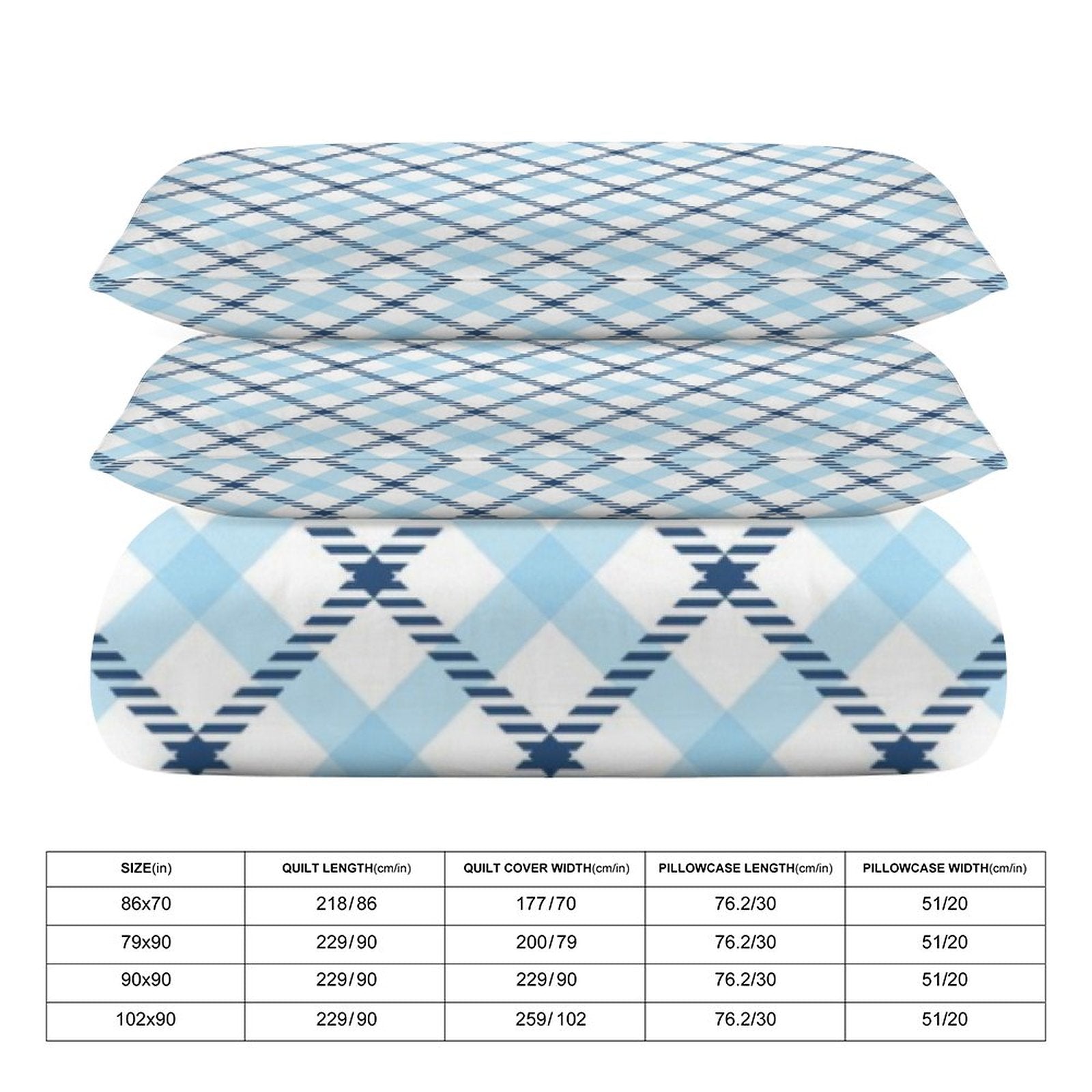 Queen 3-Piece Bedding Set-90"x90"/ 229x229cm
