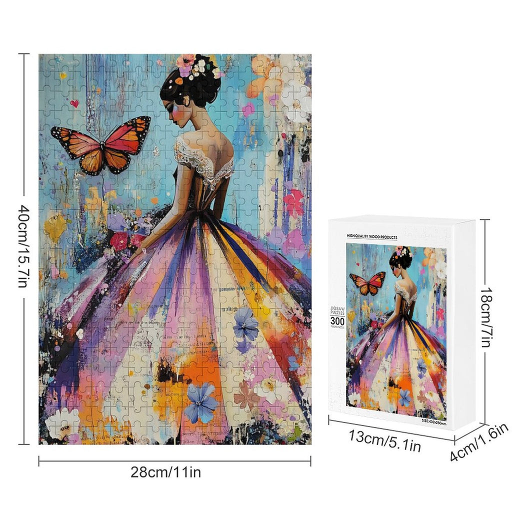 Colorful Butterfly Debutante Wooden Puzzle