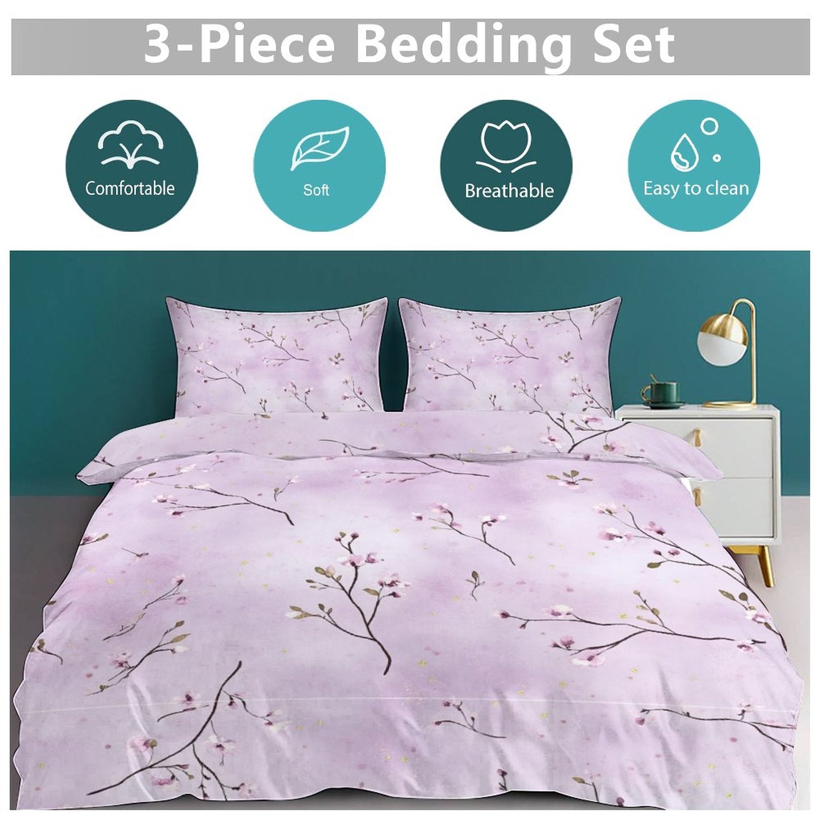 Full 3-Piece Bedding Set-86"×70"/ 218×177cm