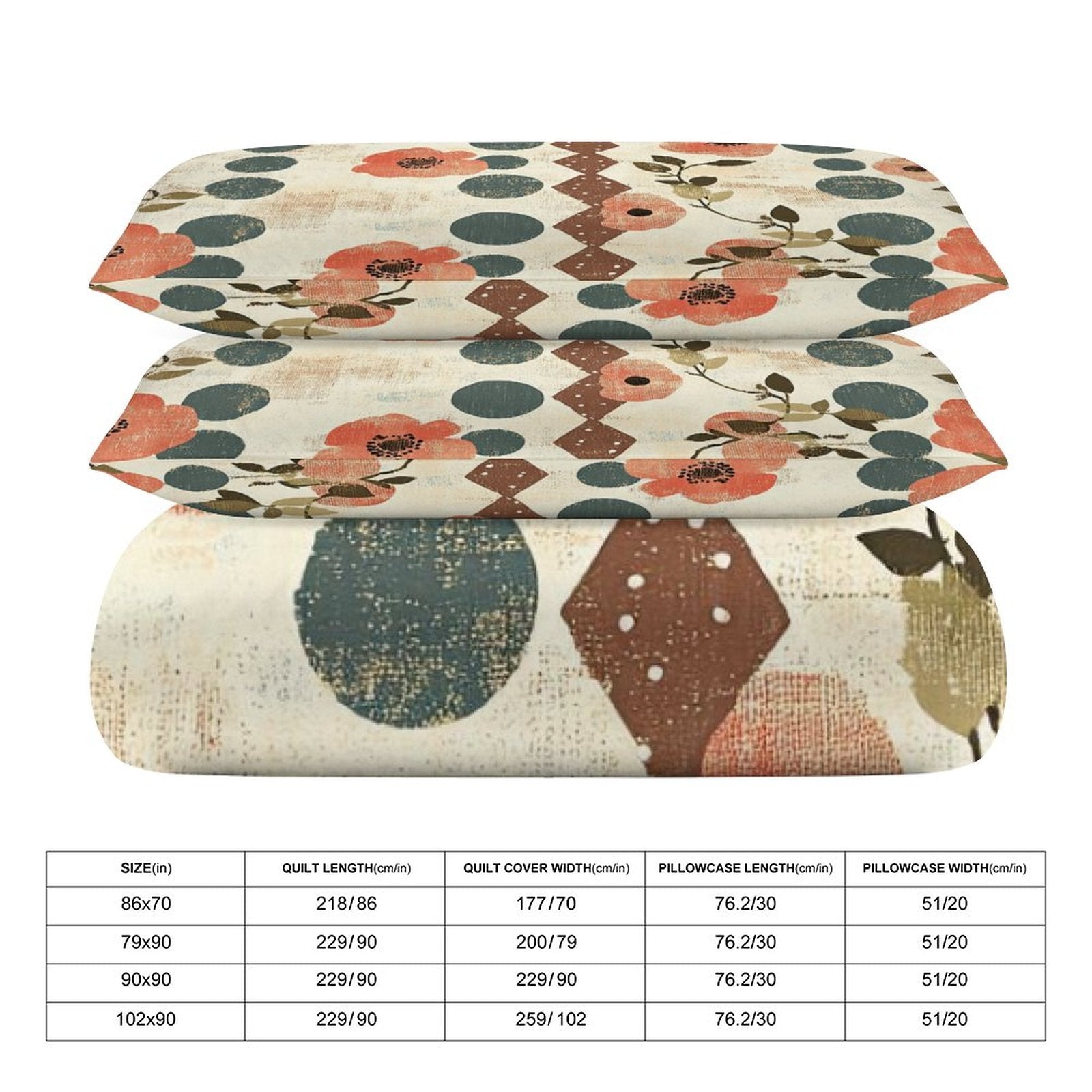 King 3-Piece Bedding Set-102"x90"/ 259x229cm