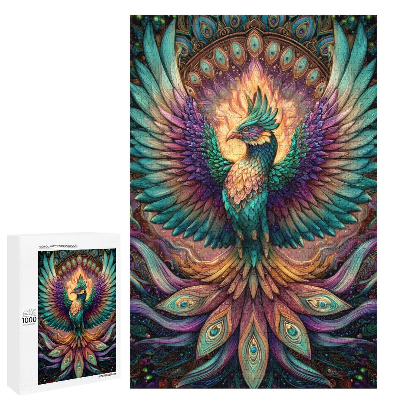 Mosaic Phoenix Wooden Puzzle