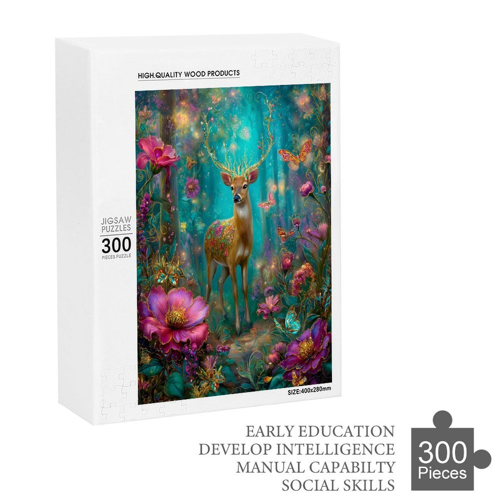 Iridescent deer Wooden Puzzle